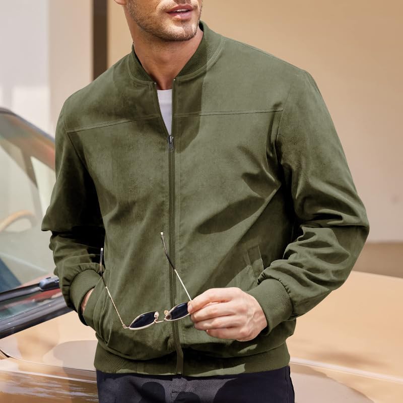Chaqueta Bomber de Gamuza