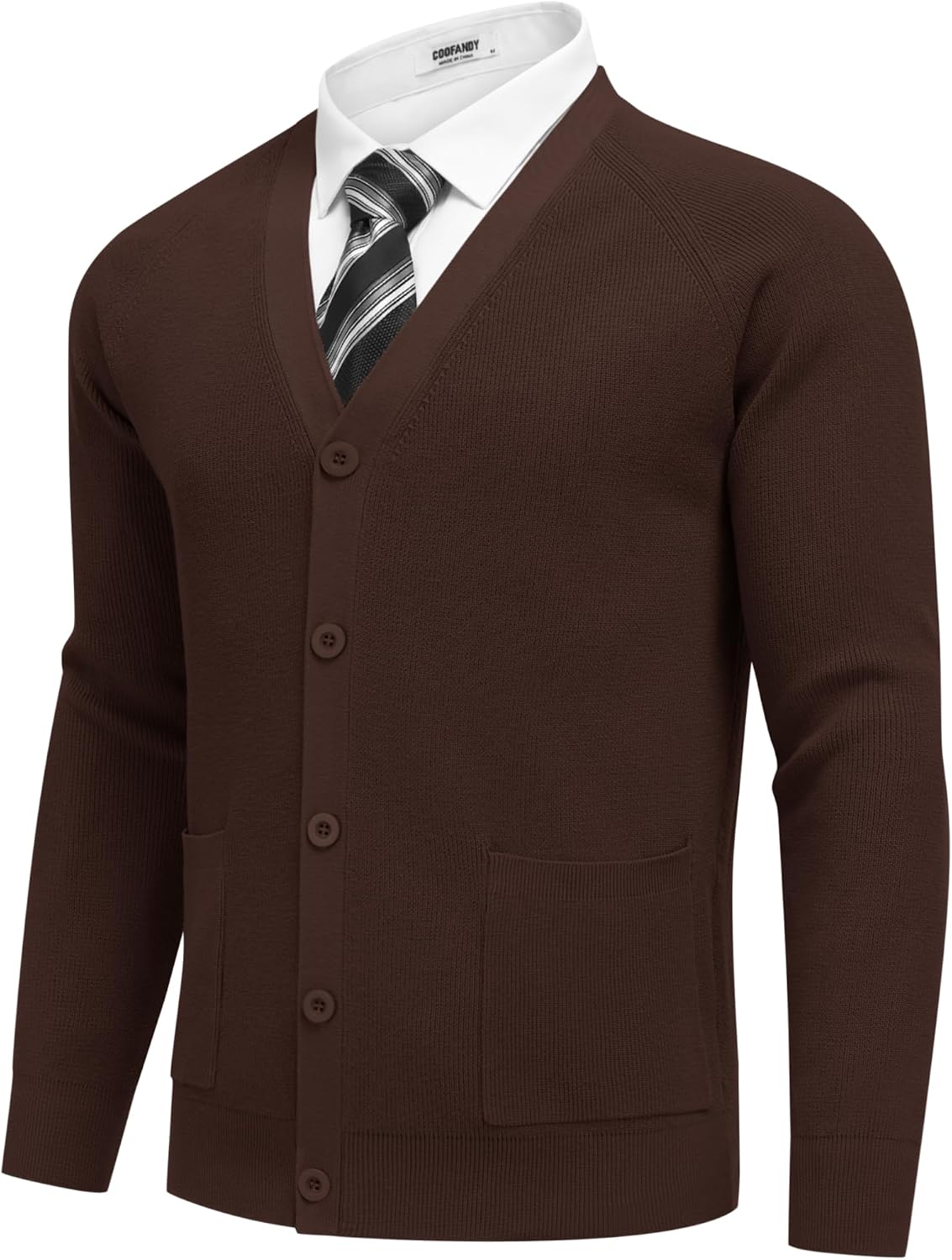 Cárdigan COOFANDY — Suéter de Punto con Botones para Hombre
