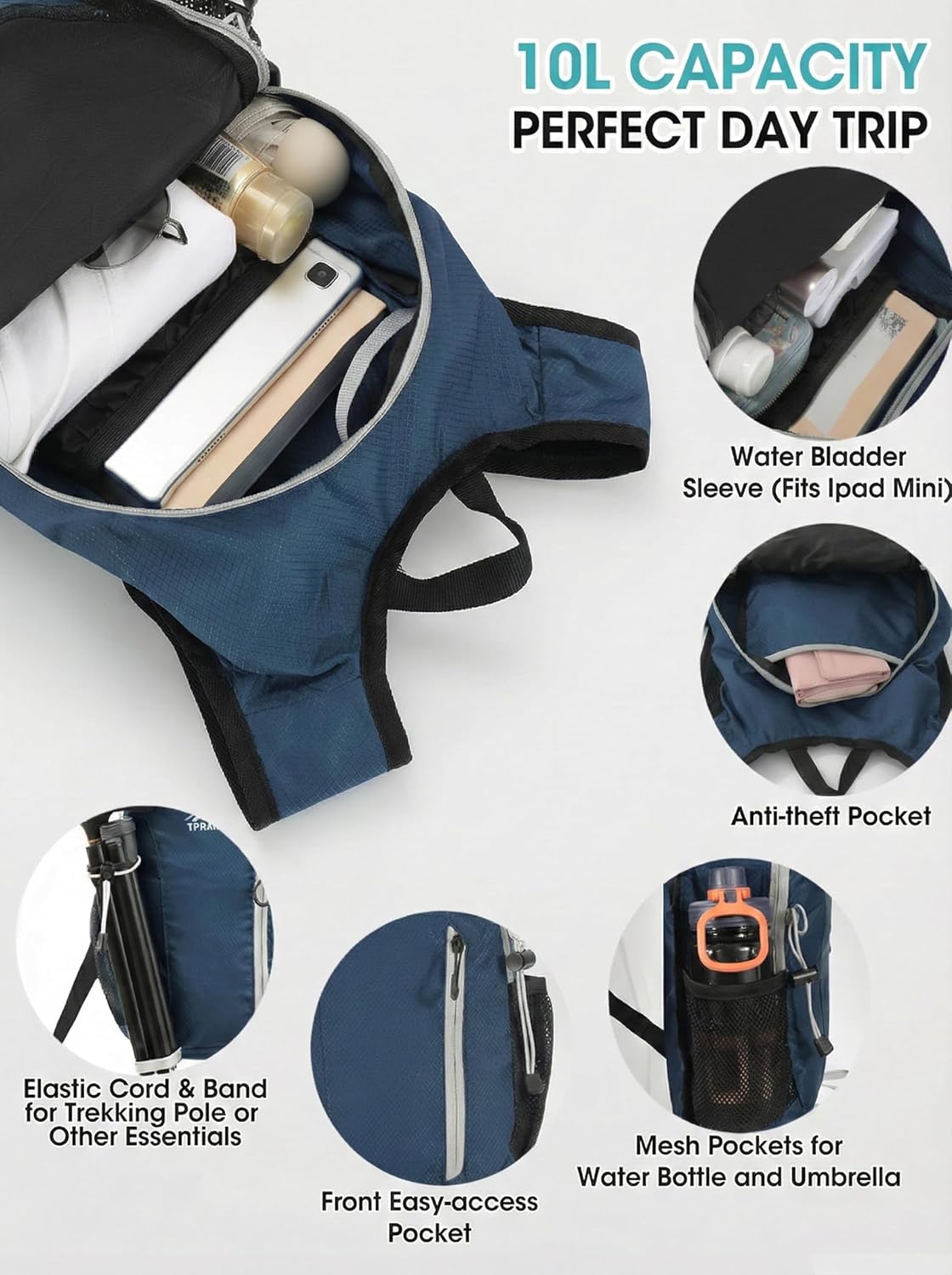 Mochila Plegable Ligera para Aventuras