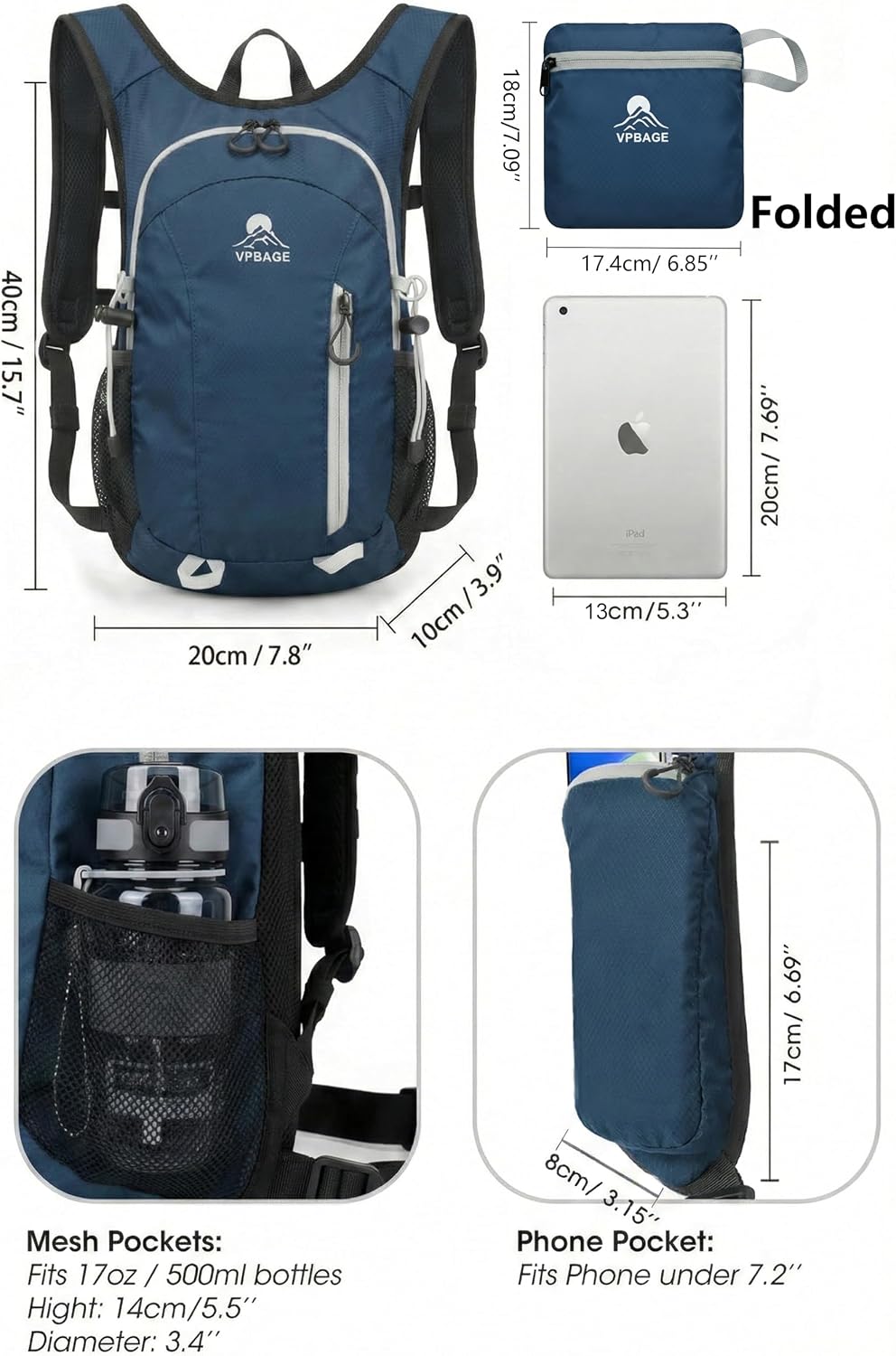 Mochila Plegable Ligera para Aventuras