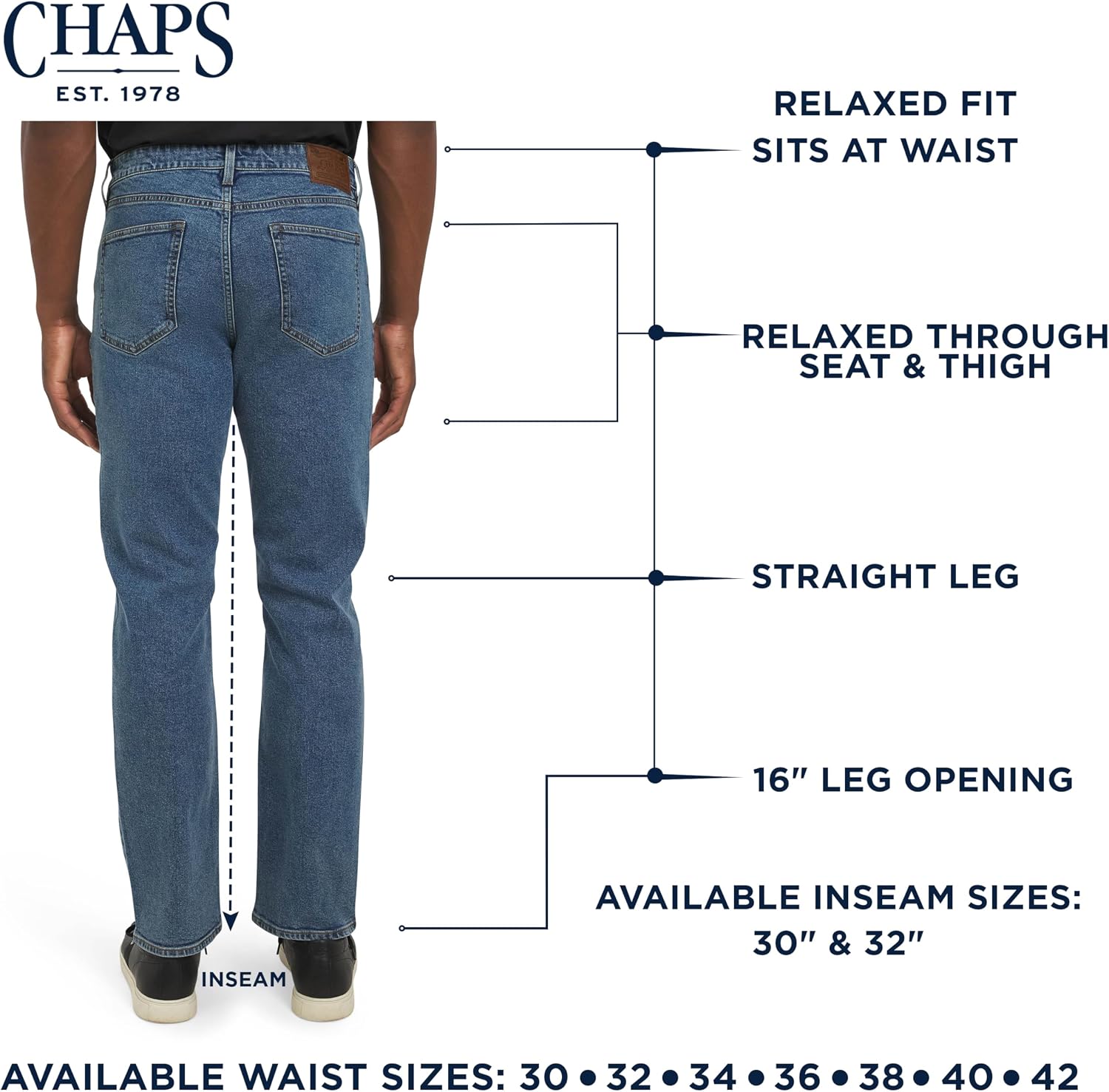 Chaps Jean Elástico sin Cinturón