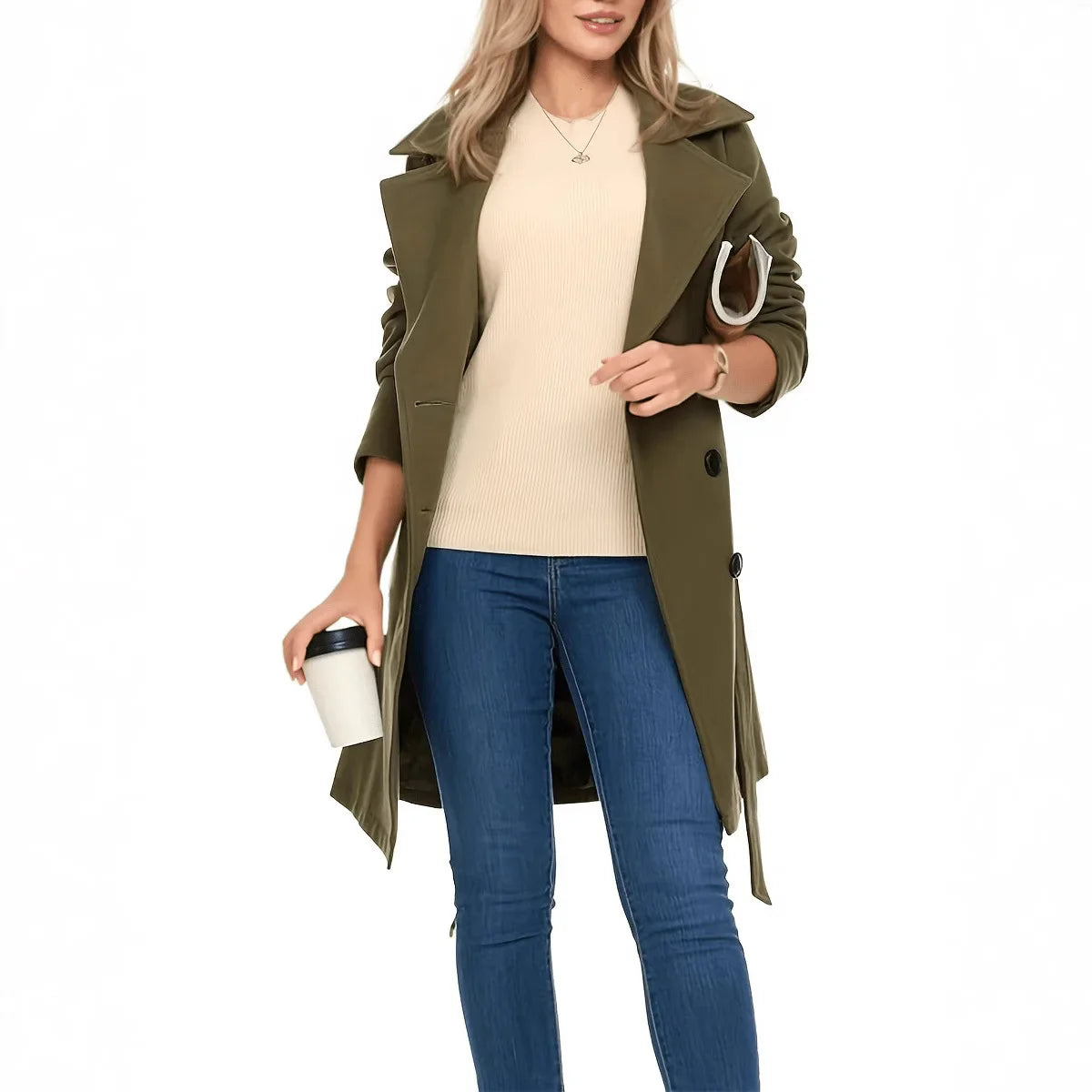 Abrigo de Lana Elegante para Mujer