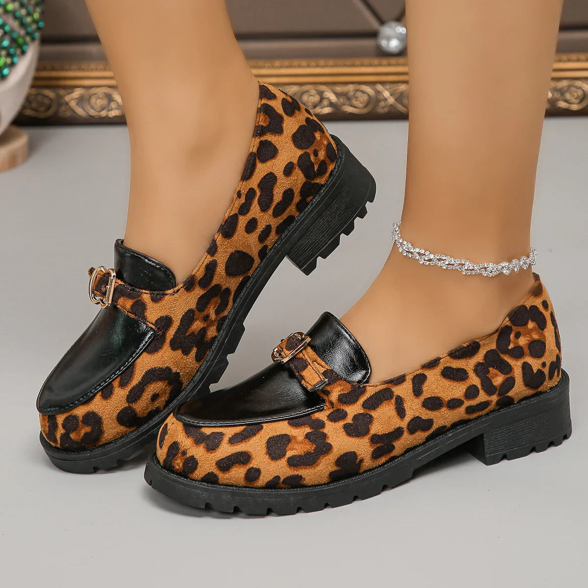 Mocasines de Leopardo Elegantes