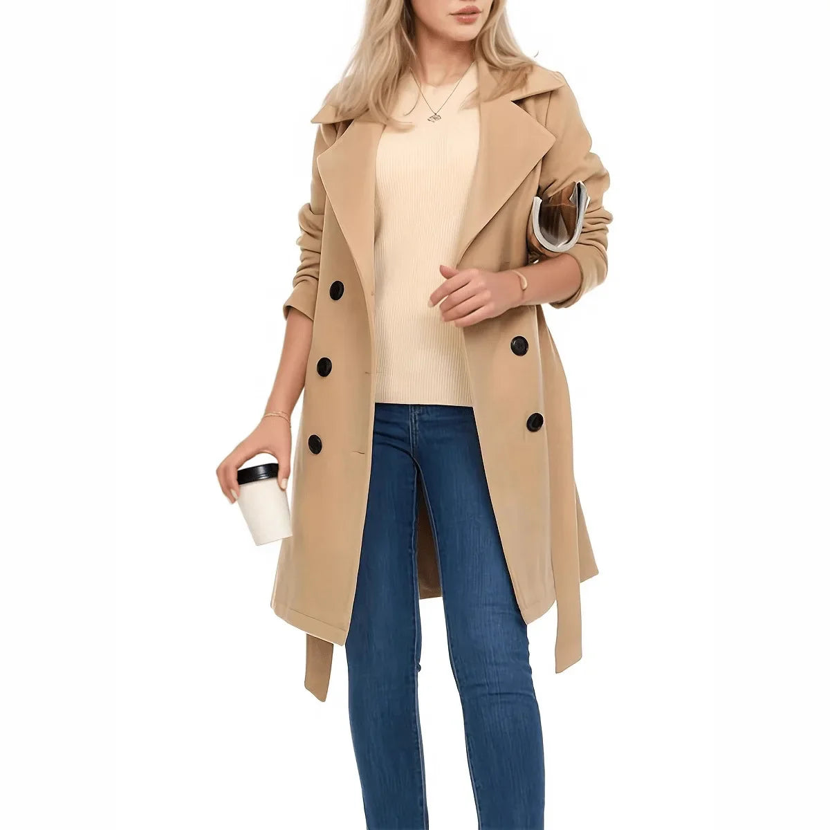 Abrigo de Lana Elegante para Mujer