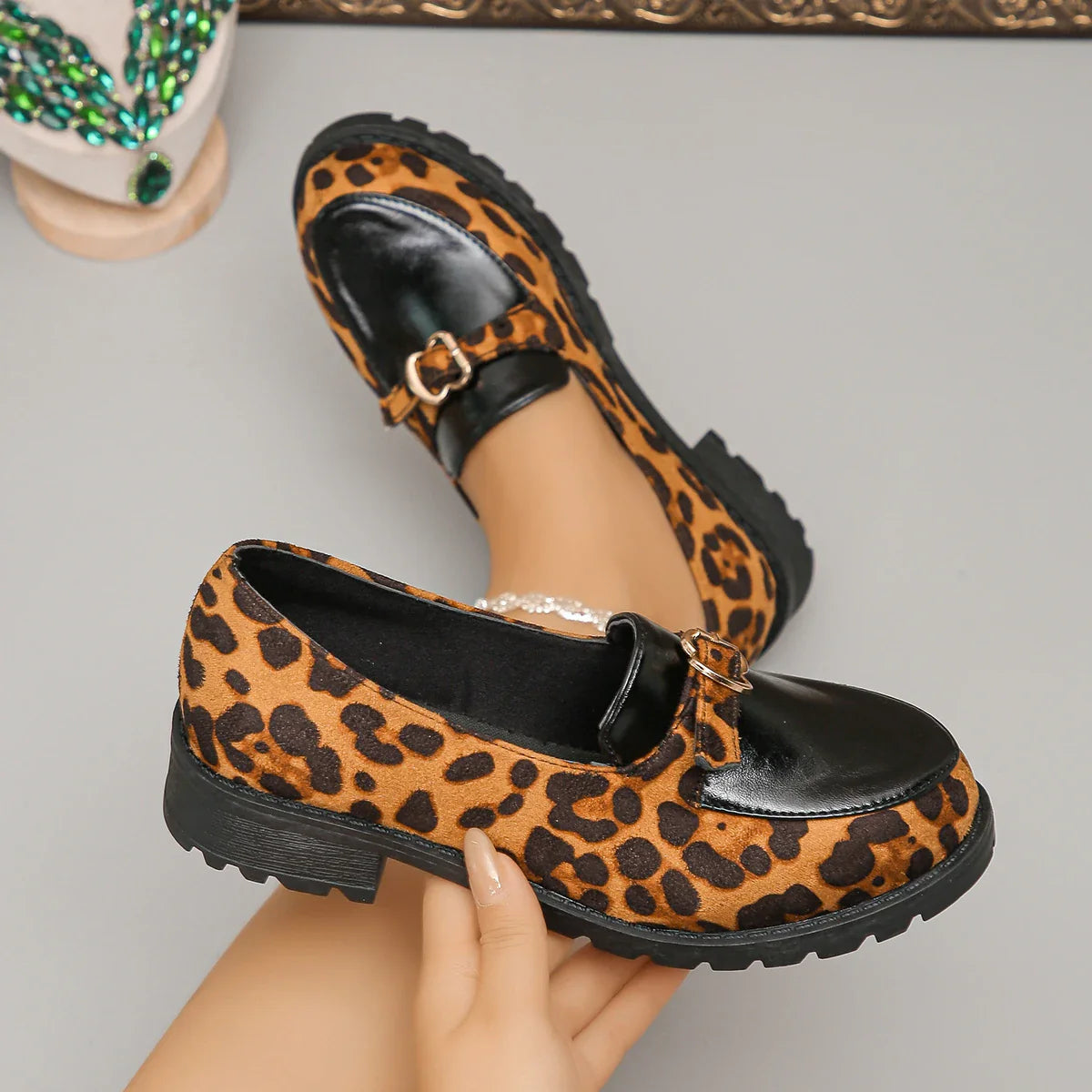 Mocasines de Leopardo Elegantes