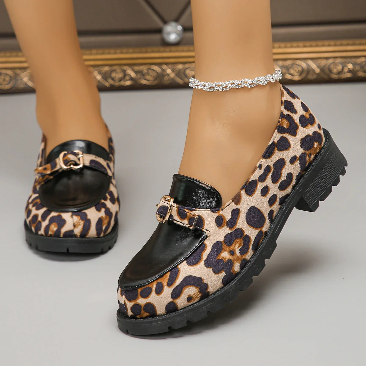 Mocasines de Leopardo Elegantes