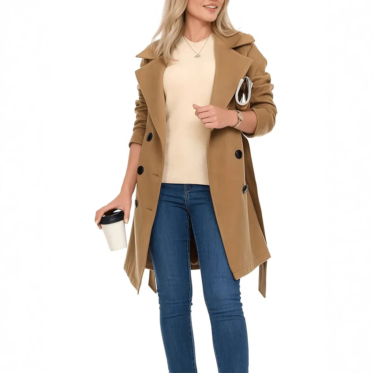 Abrigo de Lana Elegante para Mujer
