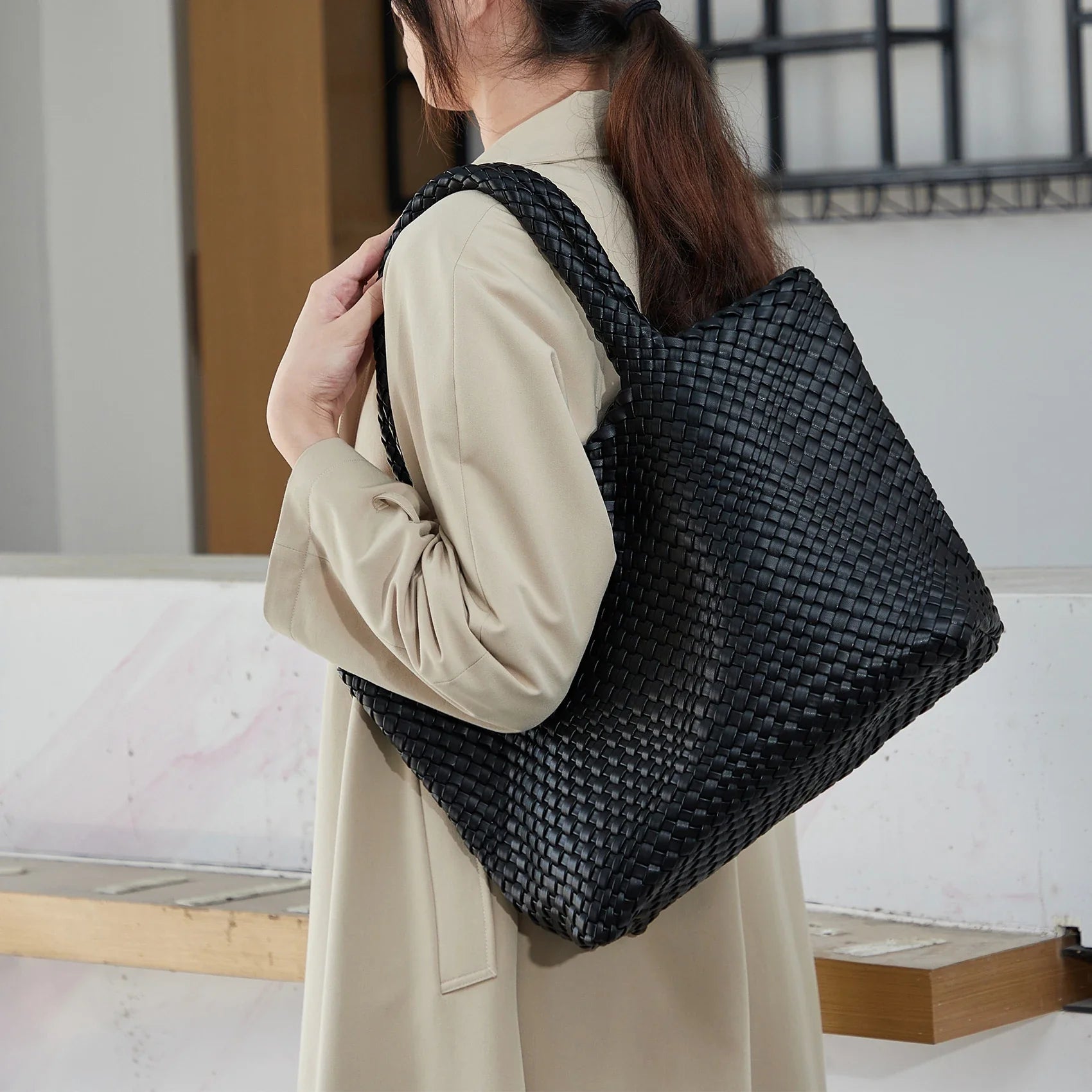 Bolso Tote Tejido Grande
